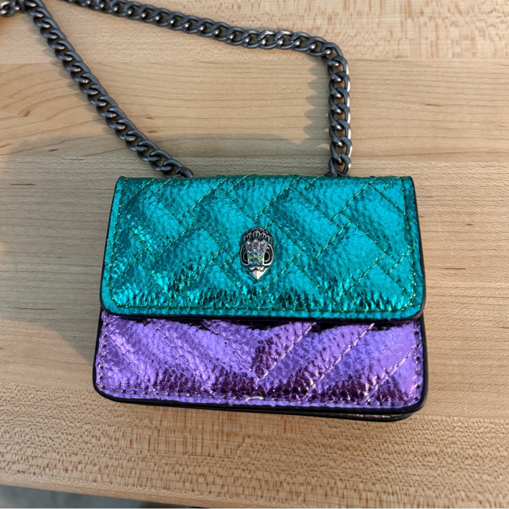 SOLD OUT Kurt Geiger Micro Minu Stylish Green and Purple Women's Crossbody Bag